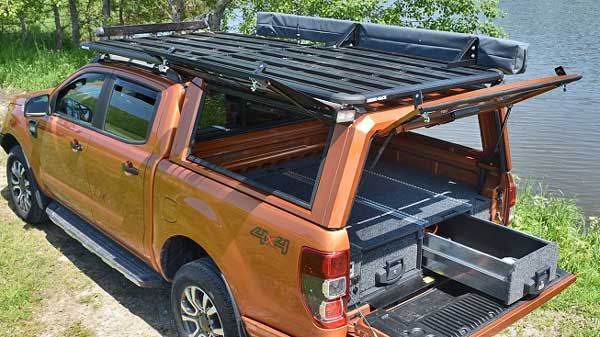 Ford Ranger Wildtrak Camping ZUbehör: Seilwinde, Hardtop, Dachträger,  Schubladen, Fahrwerk