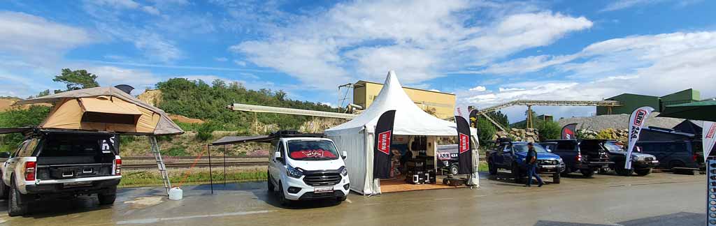 Taubenreuther Messestand beim Globetrotter-Rodeo 2021 in Limberg