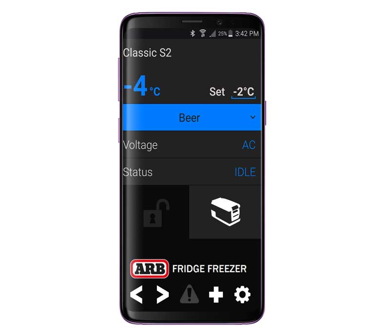 Smartphone mit ARB Fridge App